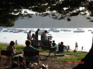 Picnickers Waiting For Sunset