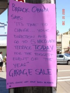 Obama Garage Sale